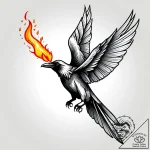 Angelic raven holding flame, artistic tattoo… – style Jagger Old – tattoo sketch (30.11.2025 22:37)