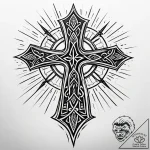 135. tattoo sketch: “klad” rune surrounded by… – style Jaeger Simple – tattoo sketch (30.11.2025 23:17)