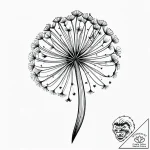 Tattoo sketch a dandelion with seeds blowing… – style Jagger Old – tattoo sketch (30.11.2025 23:57)
