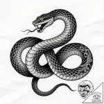 Ancient serpent biting its tail, concept art… – style Flux Inscriptions – tattoo sketch (01.12.2025 00:17)