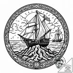 Storm roots breaking stone seal, ink illustra… – style Jaeger Mini – tattoo sketch (01.12.2025 03:36)