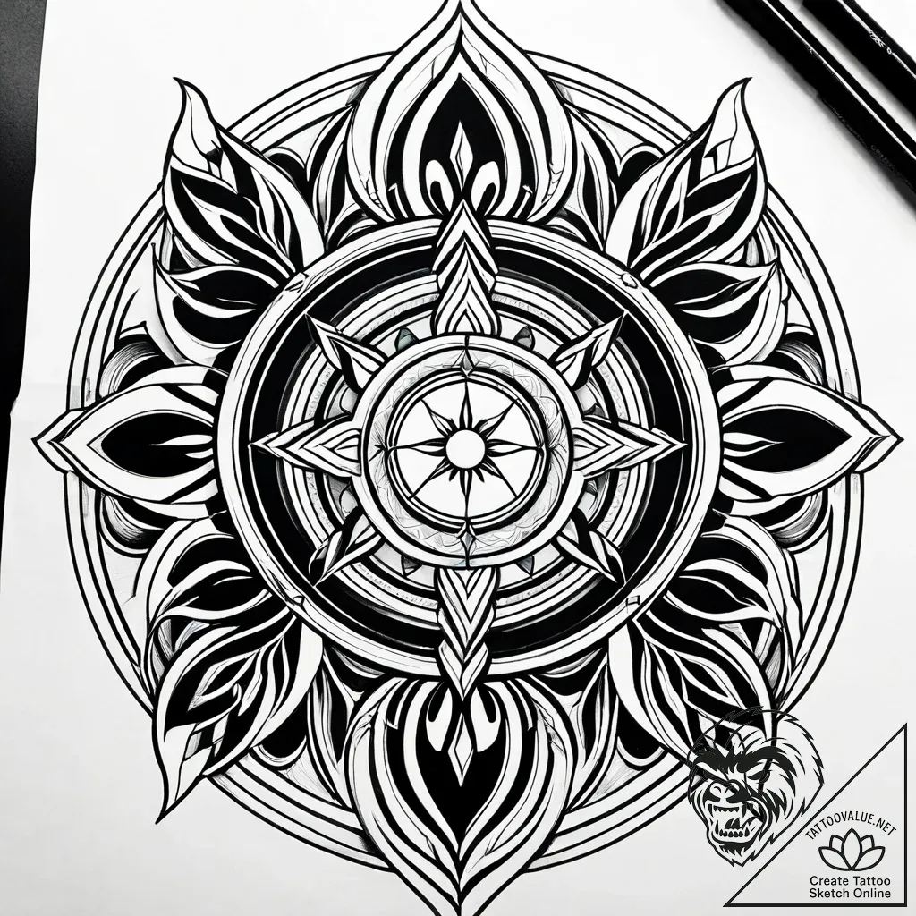 Tattoo sketch an abstract representation of i... - style Jaeger Simple - tattoo sketch (01.12.2025 09:57)