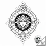 Tattoo sketch a single zodiac symbol outlined… – style Jaeger Mini – tattoo sketch (01.12.2025 10:16)