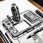 Tattoo sketch a gaming desk with a messy but… – style Jaeger Simple – tattoo sketch (01.12.2025 11:17)