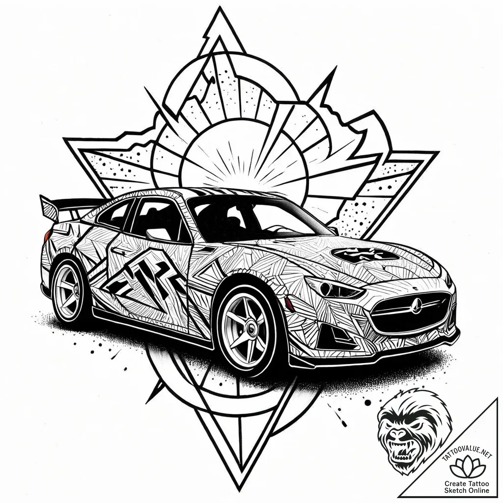 Tattoo sketch, lightning mcqueen silhouette w... - style Jaeger Mini - tattoo sketch (01.12.2025 14:17)