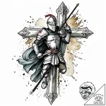 георгий победоносец, artistic tattoo sketch,… – style Jaeger Mini – tattoo sketch (01.12.2025 15:37)