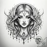 Tat tattoo sketch, wade with glowing aura and… – style Jaeger Simple – tattoo sketch (01.12.2025 16:37)