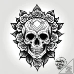 Tat tattoo sketch, neotraditional skull adorn… – style Jagger Old – tattoo sketch (01.12.2025 17:17)