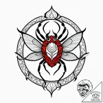Tattoo design a zodiac flower (e.g., honeysuc… – style Jagger Old – tattoo sketch (01.12.2025 18:17)