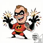 Tattoo sketch, jack-jack mischievous grin wit… – style Flux Inscriptions – tattoo sketch (01.12.2025 22:37)