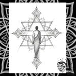 Tattoo sketch a lone figure standing at the c… – style Flux Inscriptions – tattoo sketch (02.12.2025 02:37)