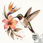 Tat tattoo sketch, delicate colibri bird feed… – style Flux Inscriptions – tattoo sketch (02.12.2025 05:17)