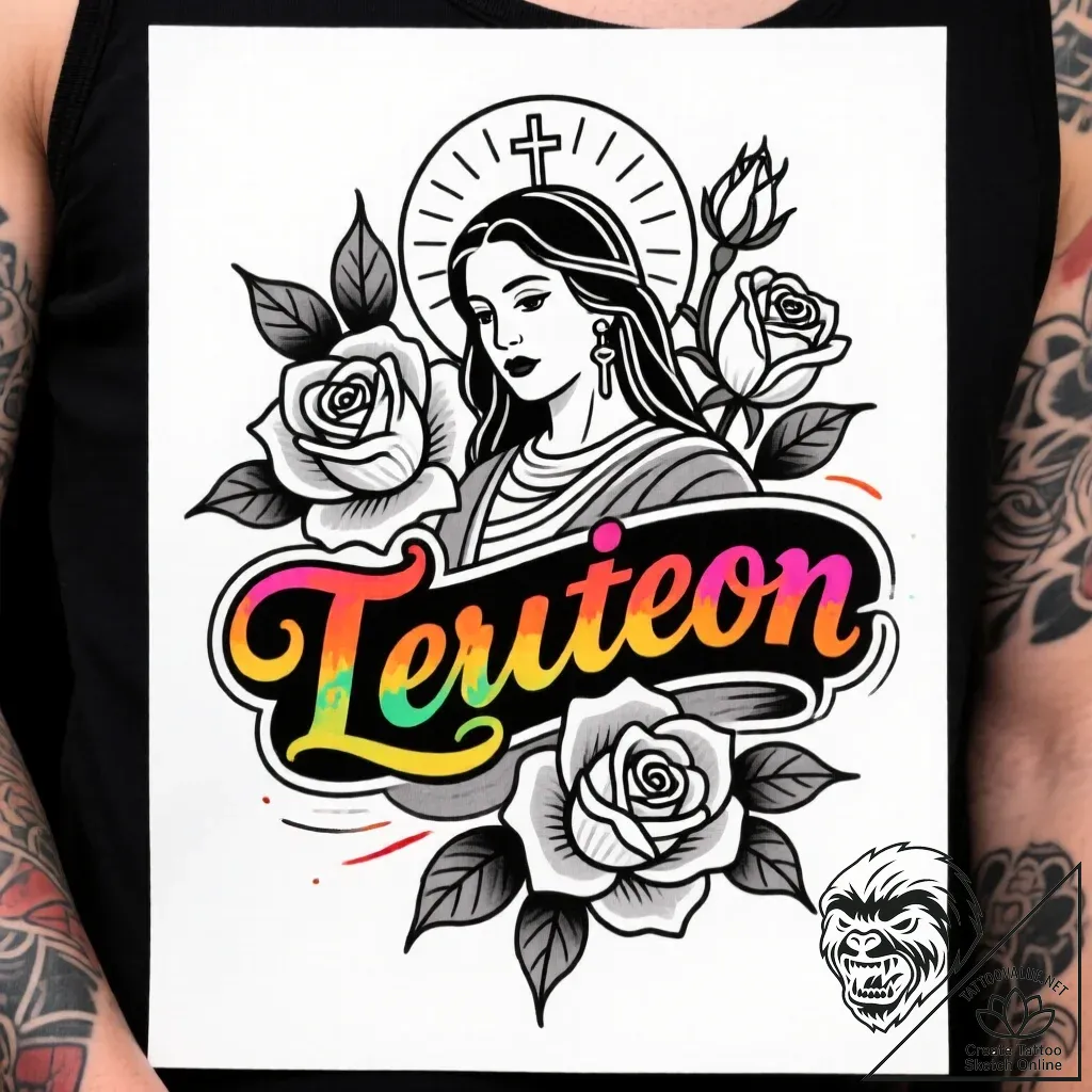 Antique key collection, tattoo drawing outlin... - style Flux Inscriptions - tattoo sketch (02.12.2025 06:37)