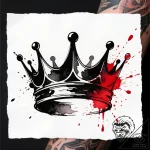 Tattoo sketch a minimalist crown, symbolizing… – style Flux Inscriptions – tattoo sketch (02.12.2025 07:57)