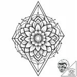 Tat tattoo sketch, geometric flower made from… – style Jaeger Mini – tattoo sketch (02.12.2025 08:36)
