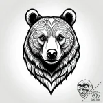 Bear, tattoo flash sheet design, black and wh… – style Jagger Old – tattoo sketch (02.12.2025 08:56)
