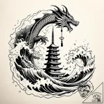 Vortex beneath shattered spire, concept art f… – style Jaeger Simple – tattoo sketch (02.12.2025 09:37)