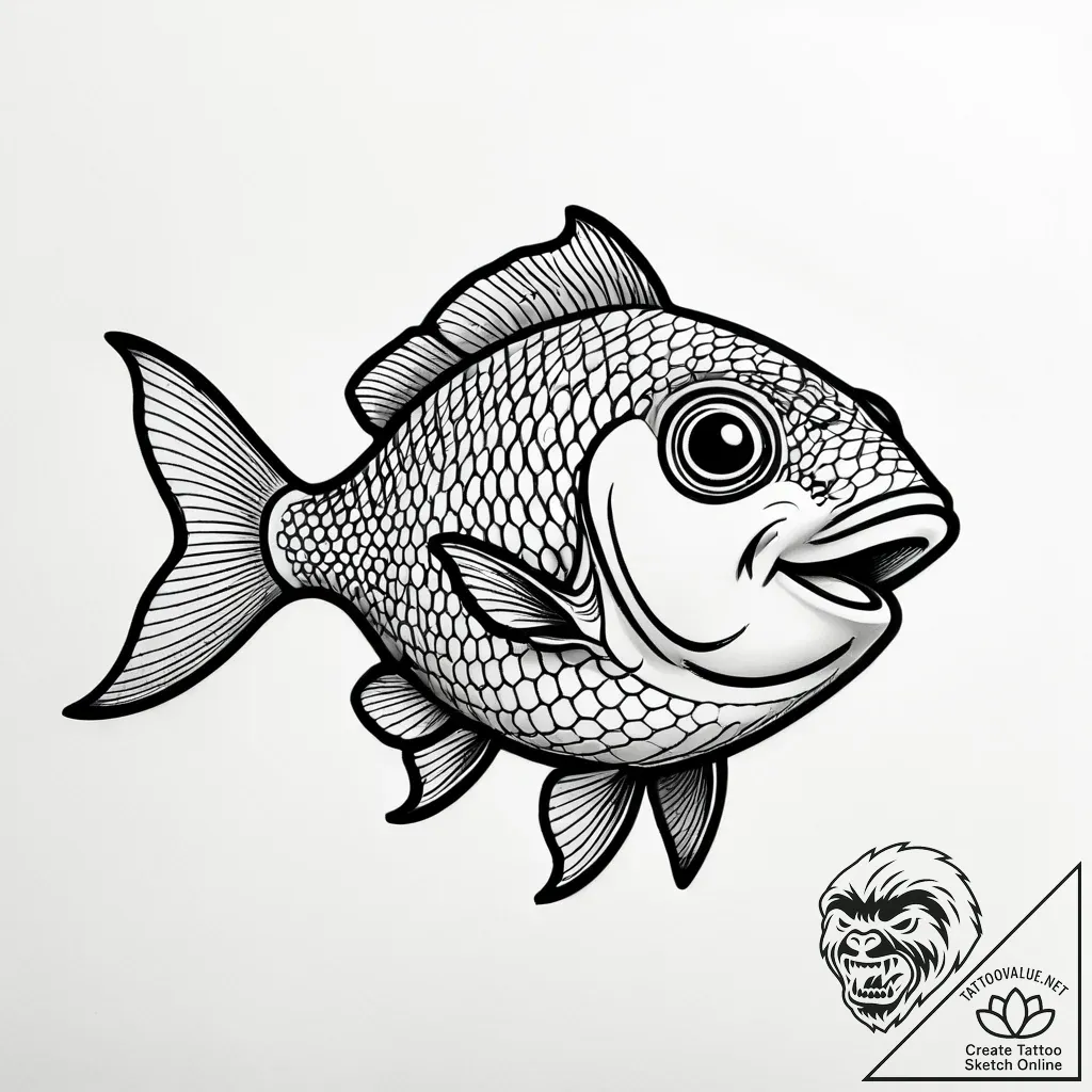 Eskiz.to, tattoo sketch, nemo smiling with co... - style Jagger Old - tattoo sketch (02.12.2025 10:16)