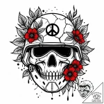 Tat tattoo sketch, soldier’s helmet cracked w… – style Jaeger Mini – tattoo sketch (02.12.2025 12:36)