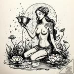 Tattoo sketch aquarius’s water-bearer, pourin… – style Jaeger Simple – tattoo sketch (02.12.2025 14:57)