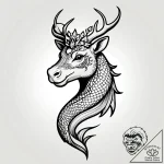 Noble stag crowned with ivy, tattoo drawing o… – style Jagger Old – tattoo sketch (02.12.2025 16:57)