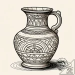 A person throwing a pottery vase on a wheel.,… – style Jaeger Simple – tattoo sketch (02.12.2025 17:37)