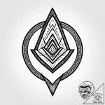 Tattoo sketch, obelix lifting rock with runes… – style Jagger Old – tattoo sketch (02.12.2025 17:57)