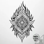 Uroboros (snake eating tail) made of fire and… – style Jaeger Simple – tattoo sketch (02.12.2025 21:17)