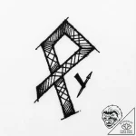 52. tattoo sketch: a raw, hand-poked style ru… – style Flux Inscriptions – tattoo sketch (02.12.2025 22:17)