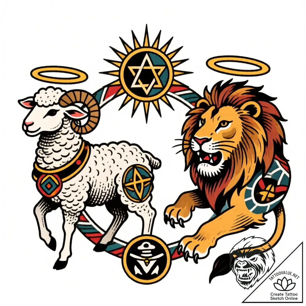 Tat tattoo sketch, sacred animals such as dov... - style Flux Inscriptions - tattoo sketch (02.12.2025 23:37)