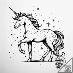 Tattoo sketch, unicorn silhouette with conste… – style Jaeger Simple – tattoo sketch (02.12.2025 23:57)