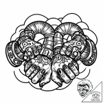 Brass knuckles, tattoo drawing outline, clear… – style Jaeger Mini – tattoo sketch (03.12.2025 06:56)