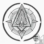 Tattoo sketch a zodiac glyph with a light, ai… – style Jagger Old – tattoo sketch (03.12.2025 08:37)