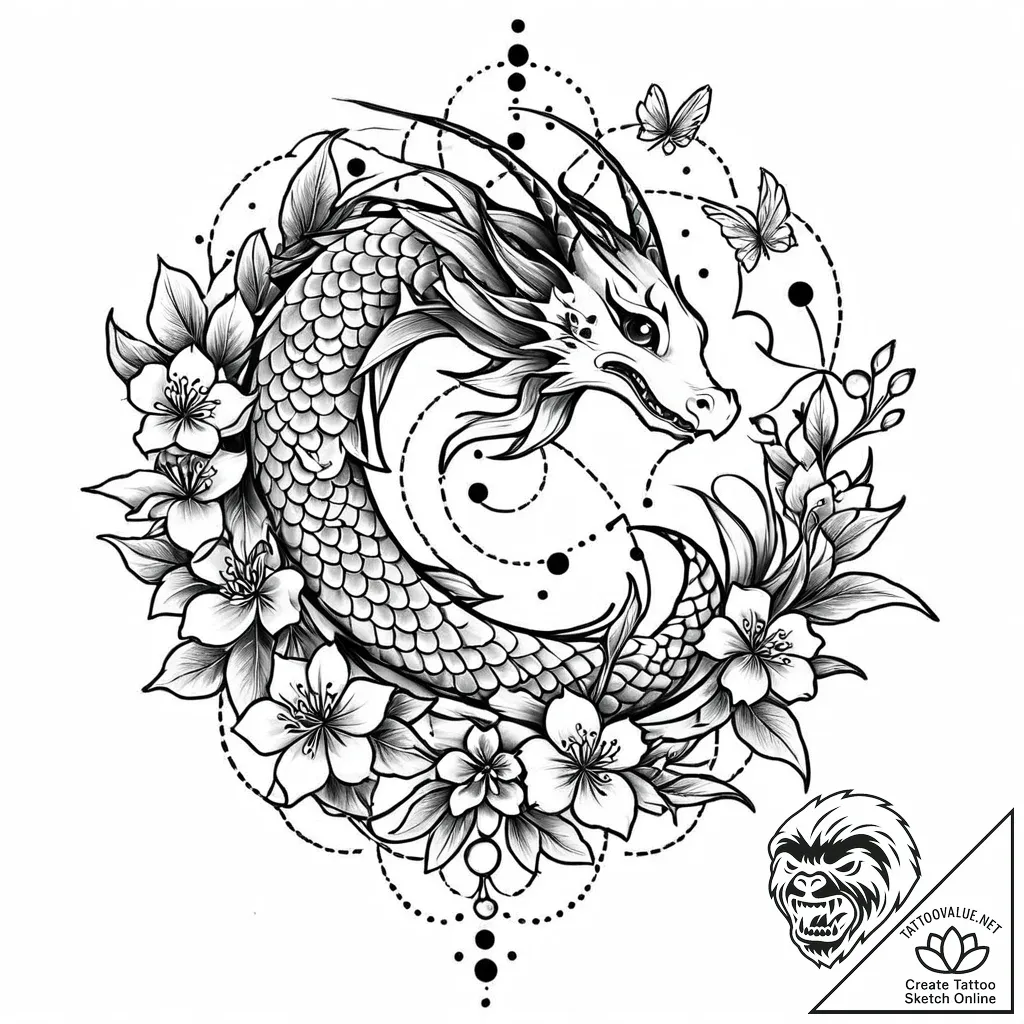 Tat tattoo sketch, delicate fairy with transl... - style Jaeger Mini - tattoo sketch (03.12.2025 08:57)