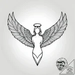 Tattoo sketch a guardian angel’s wings unfurl… – style Jagger Old – tattoo sketch (03.12.2025 09:17)