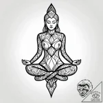 Tattoo design a geometric outline of a person… – style Jagger Old – tattoo sketch (03.12.2025 11:57)