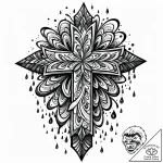 Tattoo sketch, sadness with raindrops falling… – style Jaeger Mini – tattoo sketch (03.12.2025 14:16)