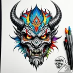 Grendel, tattoo line art, clear image, sharp… – style Jaeger Simple – tattoo sketch (03.12.2025 15:17)