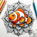 Eskiz.to, tattoo sketch, marlin clownfish swi… – style Jaeger Simple – tattoo sketch (03.12.2025 16:37)