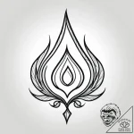 H, tattoo drawing outline, rough sketchy line… – style Jagger Old – tattoo sketch (03.12.2025 17:17)