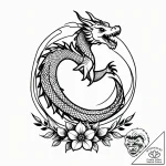 Tattoo sketch, gran crood dancing with flower… – style Jagger Old – tattoo sketch (03.12.2025 19:57)