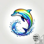 Tattoo sketch, sleek dolphin leaping through… – style Jagger Old – tattoo sketch (03.12.2025 21:17)