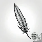Tattoo design a floating feather with subtle… – style Jagger Old – tattoo sketch (03.12.2025 22:37)
