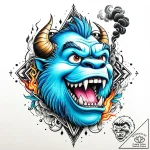 Eskiz.to, tattoo sketch, sulley roaring with… – style Jaeger Mini – tattoo sketch (04.12.2025 02:16)