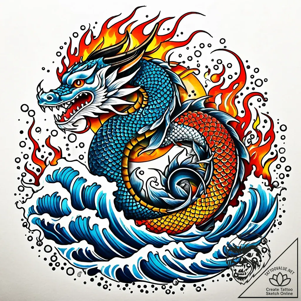 пламя, tattoo line art, dotwork shading, stip... - style Jaeger Simple - tattoo sketch (04.12.2025 07:16)