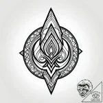 Tattoo design an abstract pattern of gaming u… – style Jagger Old – tattoo sketch (04.12.2025 07:56)
