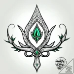 Emerald blade crowned with thorns, tattoo dra… – style Jagger Old – tattoo sketch (04.12.2025 09:16)
