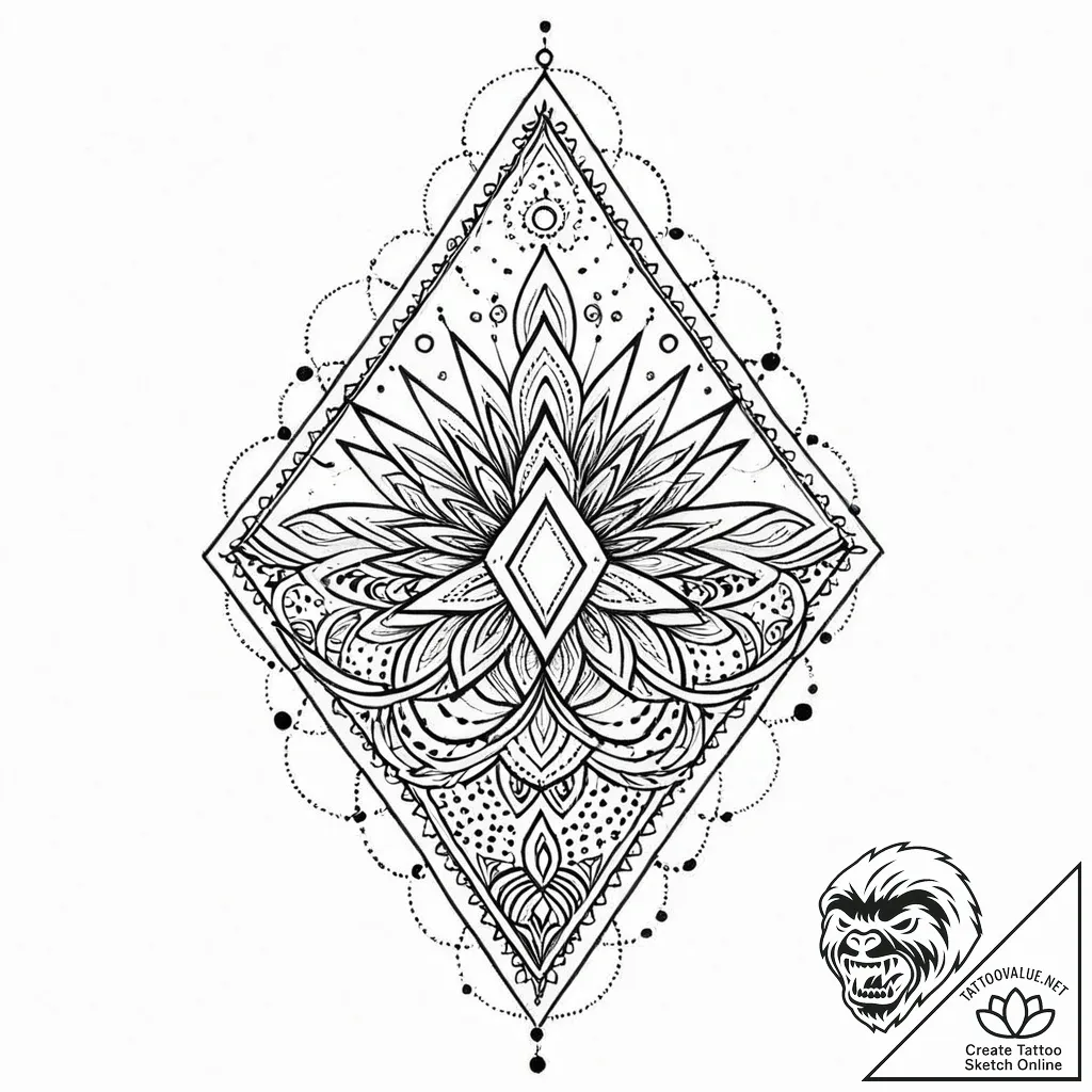 Tattoo sketch, abstract dream shapes with viv... - style Jaeger Mini - tattoo sketch (04.12.2025 10:16)