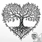 Tattoo sketch a stylized tree of life with ro… – style Jaeger Mini – tattoo sketch (04.12.2025 15:36)
