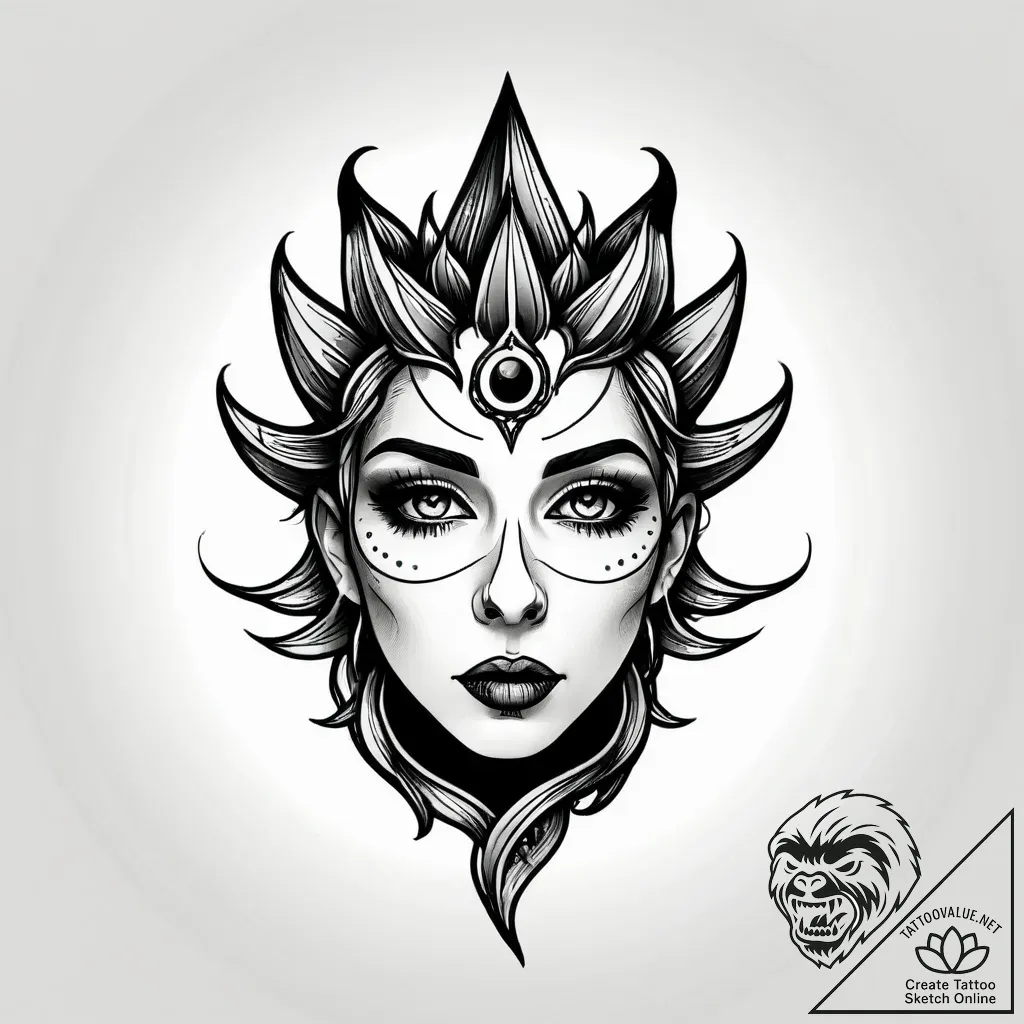 Tattoo sketch, button eyes scattered on floor... - style Jagger Old - tattoo sketch (04.12.2025 15:56)